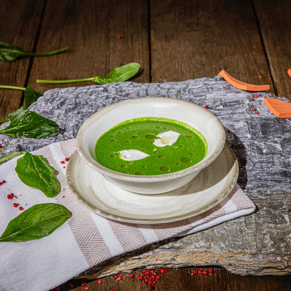 Sour Cream Of Spinach Soup