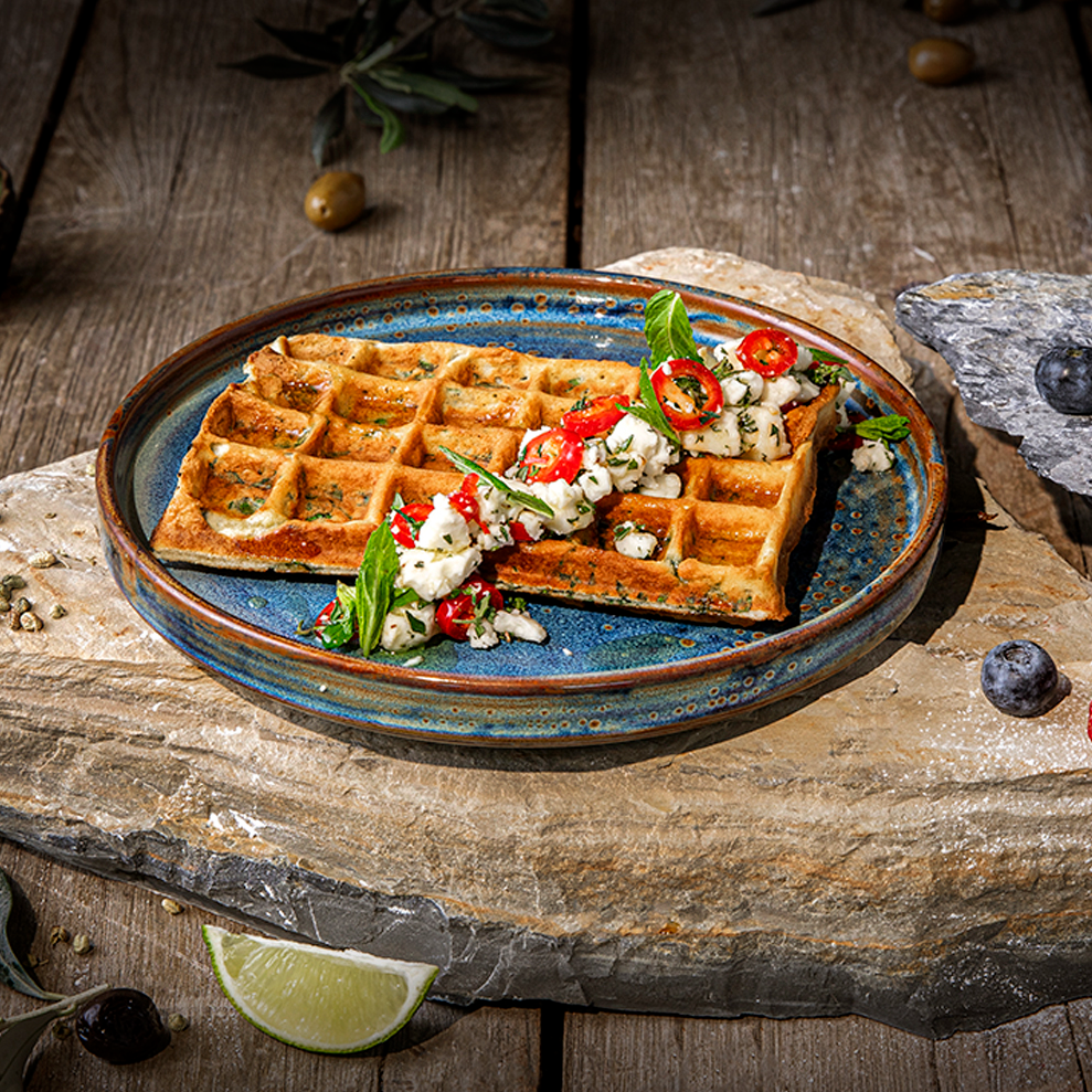 Ispanaklı Waffle