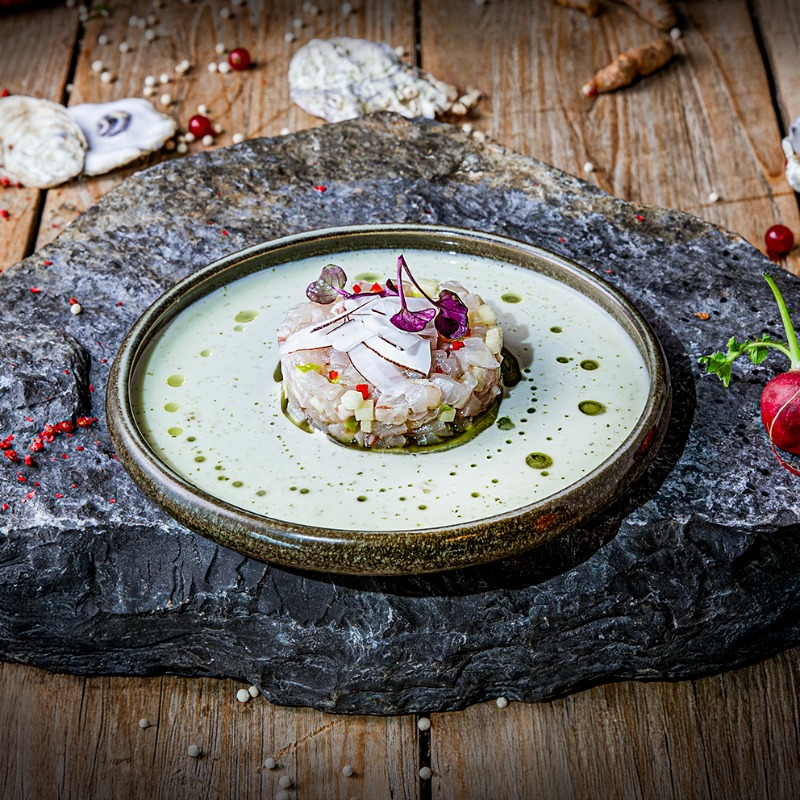 Seabass Tartar With Coconut Milk
