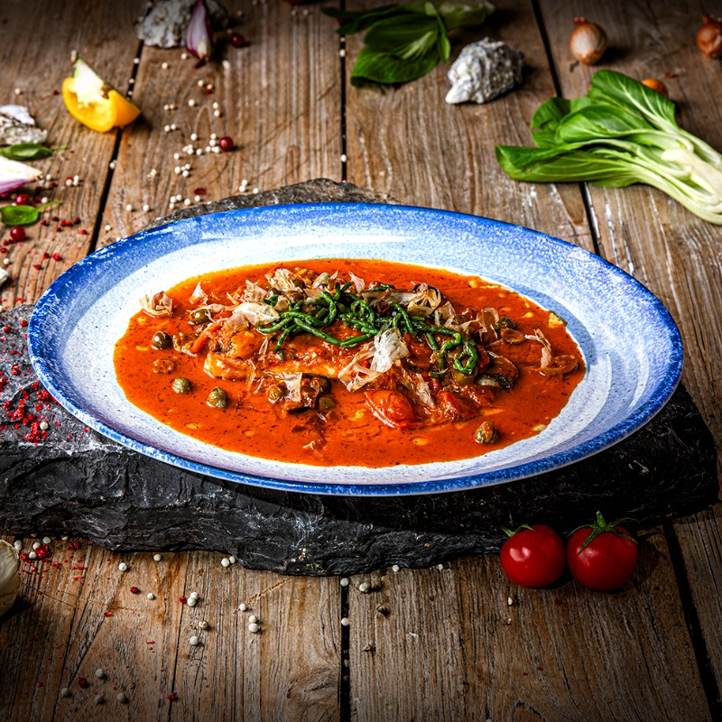 Sea Bream with Olive Sauce