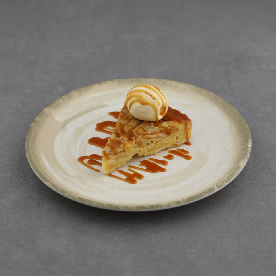 Elmalı Tart Vanilyalı Dondurma Karamel Sos